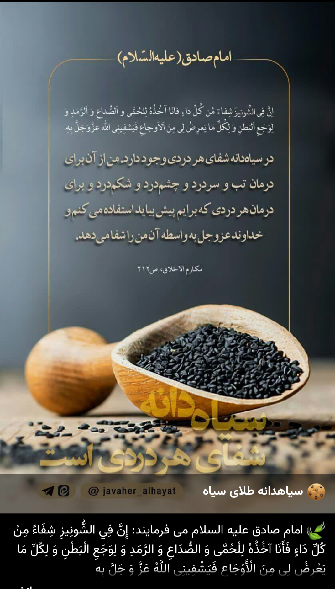 سیاه دانه شفای هر درد!